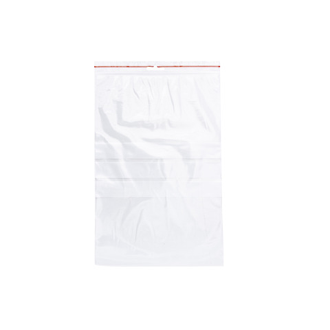 Buste trasp. chiusura grip in LDPE 50 μm Q-Connect con banda scrivibile - cont. alimentare - conf. 1000 pz - 20x30 cm